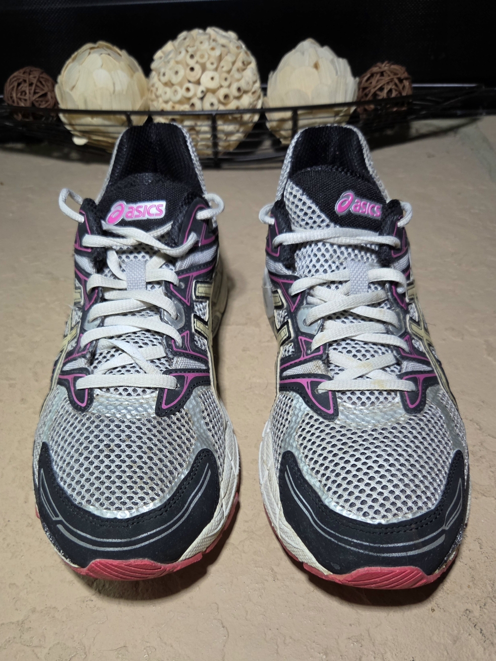 Size 9.5 Asics GT 1000 Running Shoes Gray Purple Women Sneakers T2L6N